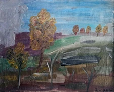 Ivon Hitchens Signed British Abstract Oil Painting on Canvas - Modern Art