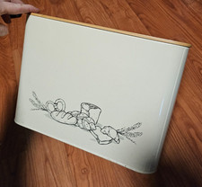 Brotkasten aus Metall mit Bambus Schneidebrett