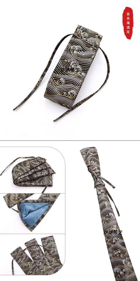Японский самурай меч сумка чехол Katana танто чехол носок волны узор 70 ~ 150 см - Изображение 3 из 4