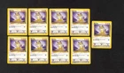 Pokemon Jungle Meowth 56/64 Vintage Common- 9 Card Lot