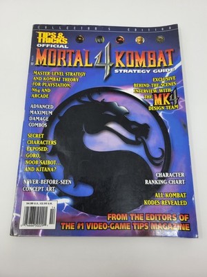 VINTAGE Tips & Tricks Mortal Kombat 4 Strategy Guide With Reg Cards 