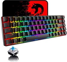 65 Wired Gaming Mechanical Keyboard and Mouse Black/Blue Switch 