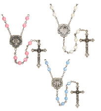Aurora Borealis Bead Rosary Set 3 Pack Fatima Our Lady of Grace St. Therse