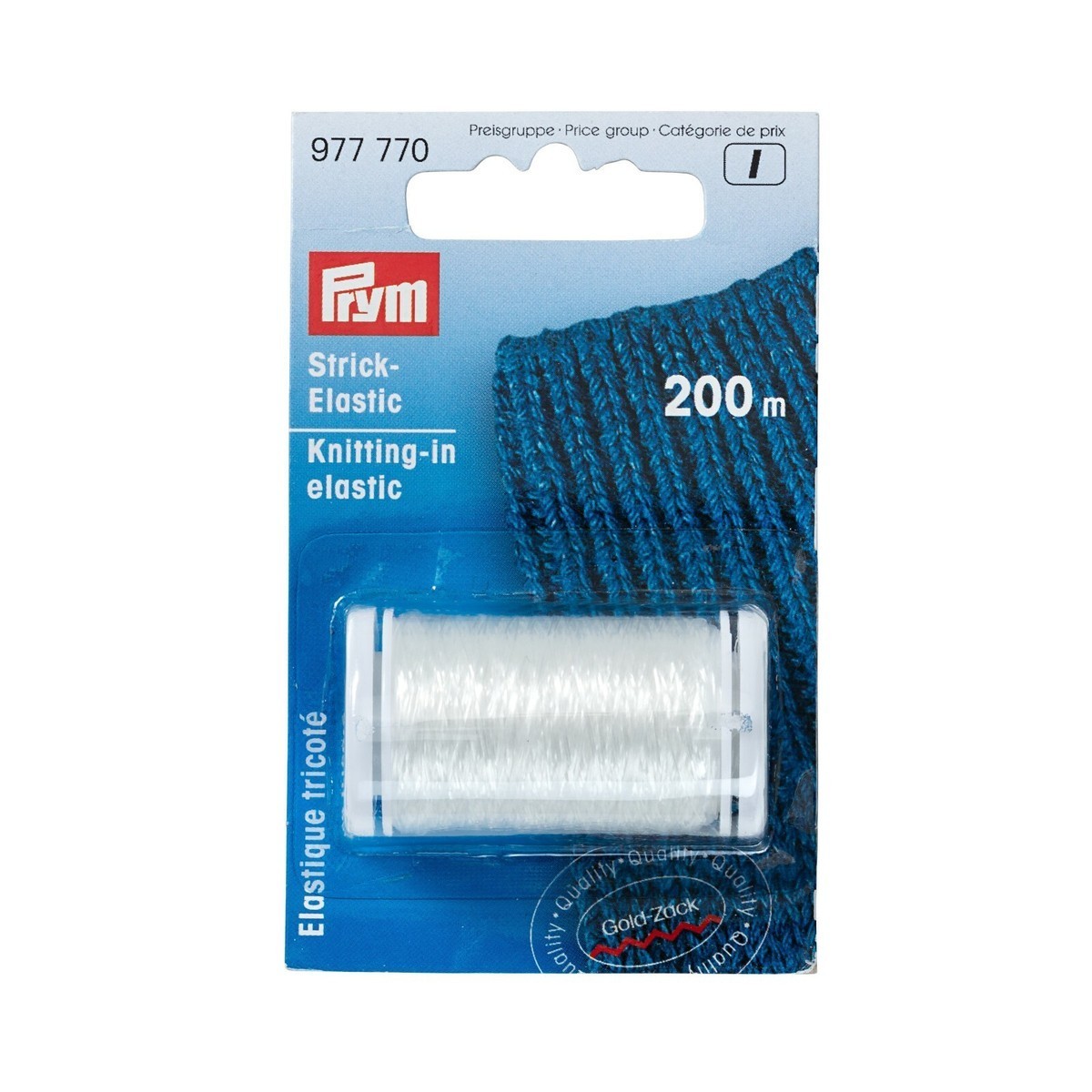 Prym Knitting In Elastic White 977 770 Polyester Blend Thread Crochet 200m Reel