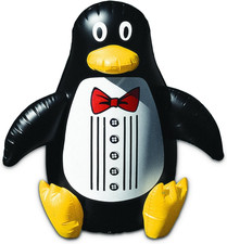 81435 Floating Swimming Pool Backyard D cor, 33-Inch, Penguin