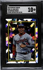 2020 Bowman 1990 Bowman Atomic Refractor  /150 Juan Soto #90B-SGC 10 Gem Mint 💎