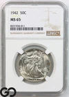 1942 Walking Liberty Half Dollar, NGC MS-65 ** Very Nice Walker!