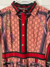 Forever 21 Chain Print Shirt Dress small