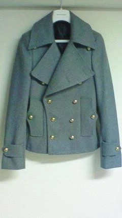 Prezzo di listino: Circa 150.000 Cappotto Balenciaga Bottone Oro Melton P Grigio
