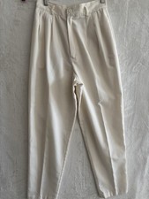 80s Vtg Christy Girl Pleated Dress Pants Ivory Size 6 Pockets High Waisted