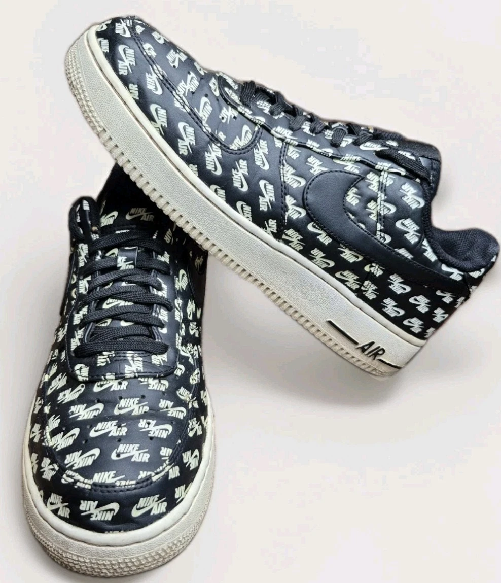 NIKE Air Max Mens Size 9 Logo Print Sneakers Black And White