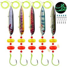 PROBEROS Catfish Bait Fishing Rigs Floats - 5pcs/Set with Rattler Beads, 10/0...