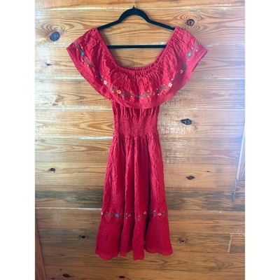 red off the shoulder mexican dress Buy Mexican Off Shoulder Dresses Fiesta Dress