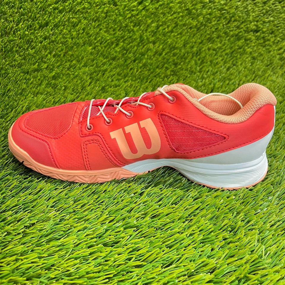 Wilson Rush Pro JR QL Boys Size 4Y Crimson White Athletic Running Shoes Sneakers - Image 2 of 4