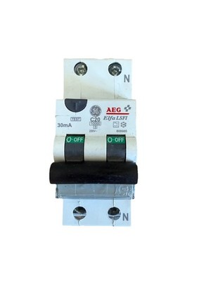AEG Elfa LSFI C20 RCD 10KA Fault Rated 2 Pole AC