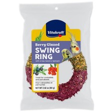 Vitakraft Berry Glazed Swing Ring Treat For Cockatiels Parakeets 2.82 oz.