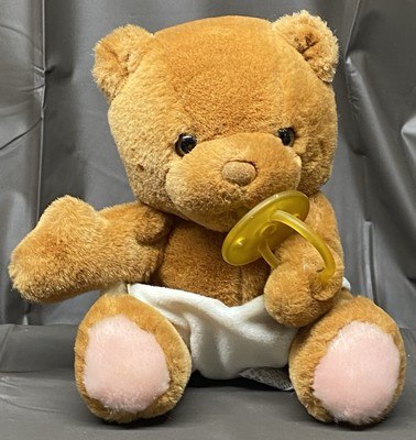 Russ Berrie Bibi Baby Bear Diaper 8'' Pacifier Plush