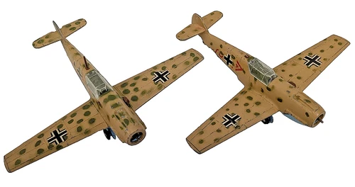 Vintage Pair of Dinky Messerschmitt Bf109e Planes Missing Parts for Spares