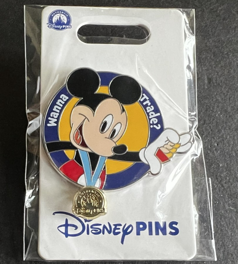 Pin Trader Mickey Mouse - Wanna Trade Series Medallion Swings Disney Pin 183682