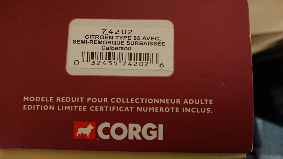 Corgi 74202 Citroen Type 55 & Low Loader CALBERSON Ltd Edition No. 0002 of 1700 - Image 3 of 3