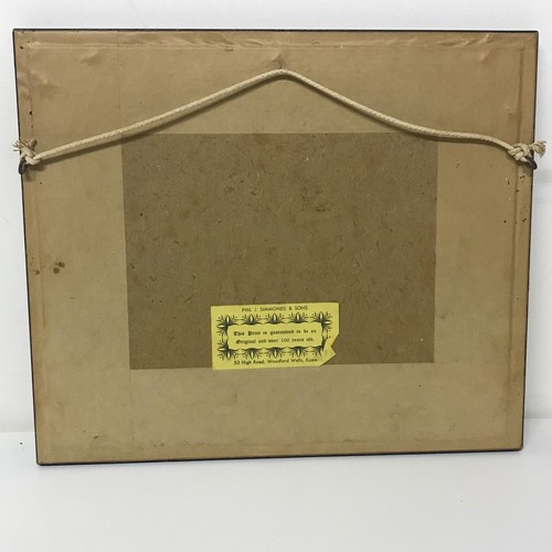 Antiker Gravur Druck von Hill Hall Essex | Schwarz & Gold gerahmt | 11x9" Kunst - Bild 5 von 6