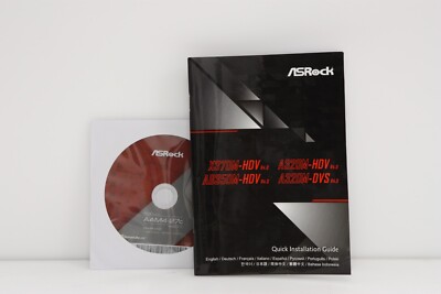ASRock X370M-HDV AB350M-HDV A320M-HDV A320M-DVS Manual / Driver DVD.