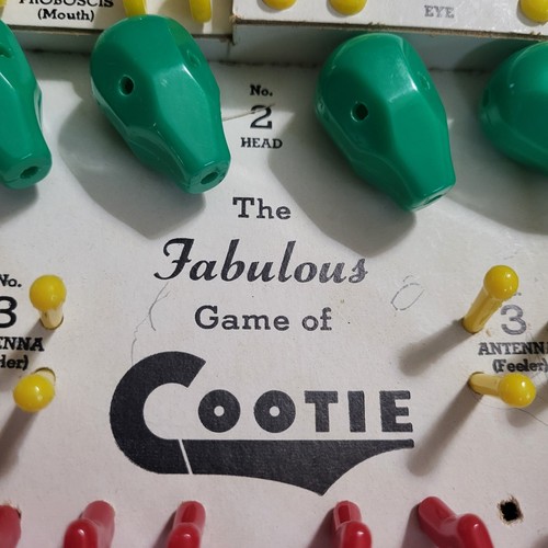 Vintage 1966 COOTIE Build a Bug Game Missing 1 Leg Schaper - Picture 10 of 11