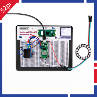 Raspberry Pi Pico WH IoT Pico W Starter Kit with UPS OLED Module and Sensors