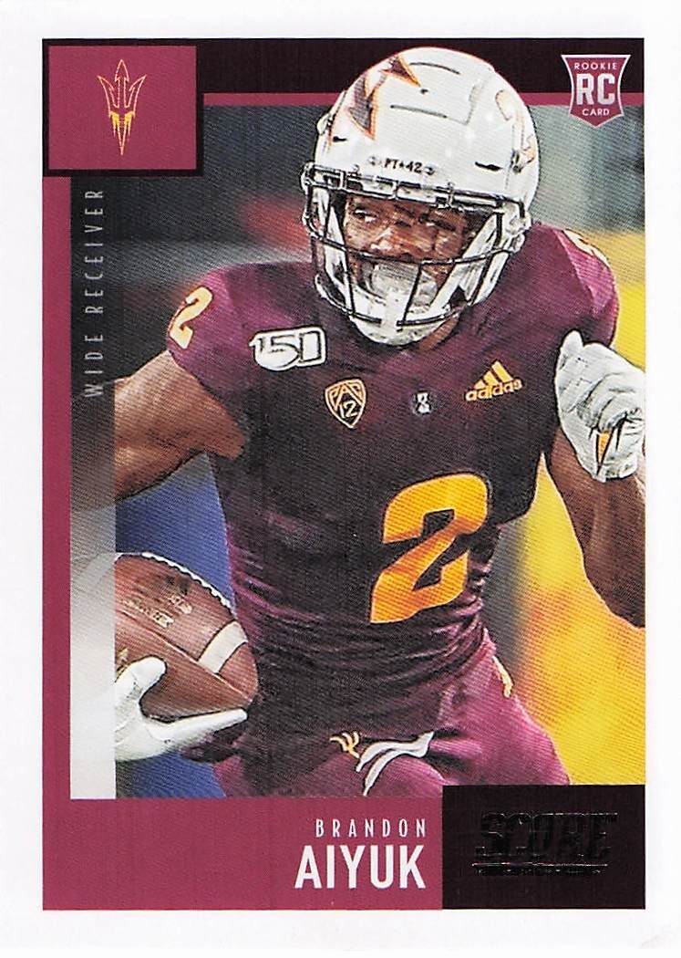 2020 SCORE Rookie #414 - Brandon Aiyuk (RC) - San Francisco 49ers