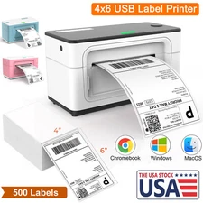 MUNBYN Thermal Shipping Label Printer USB 4x6 Barcode Labels for USPS UPS FedEx