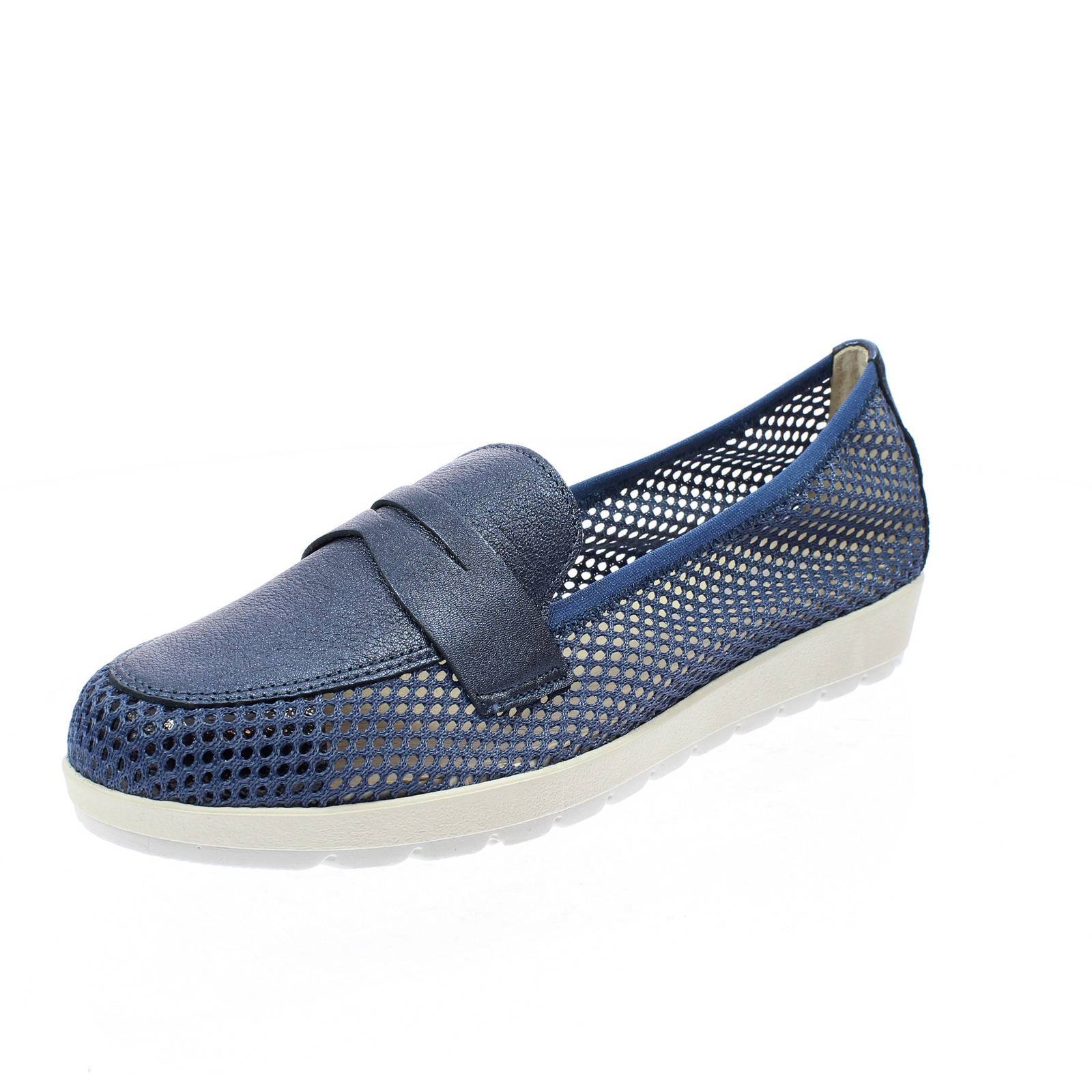 Валлеверде Мокассини Траспиранти в голубом цвете - Талья 36 [23 см] Scarpe Donna