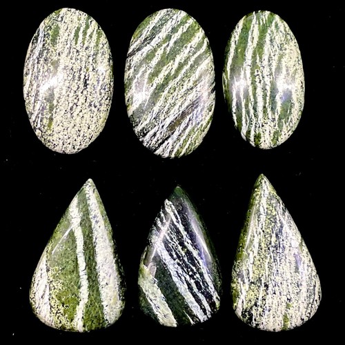 6 Pcs Natural Swiss Opal/Chrysotile Serpentine 41-46mm Loose Cabochon Gemstones - Picture 18 of 18