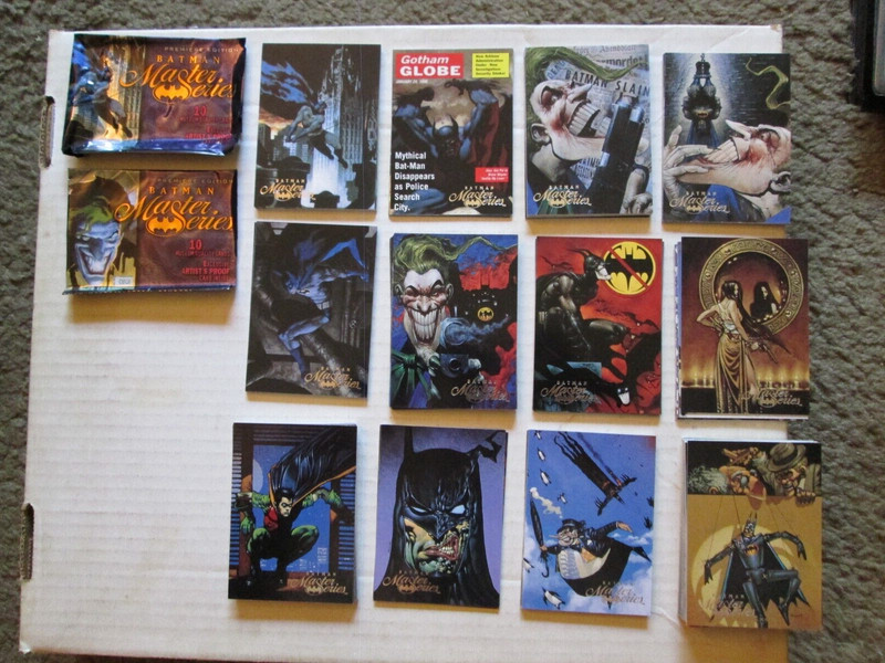 Batman Master Series trading card set w/ 8 chase cards, promo & 2 wrappers