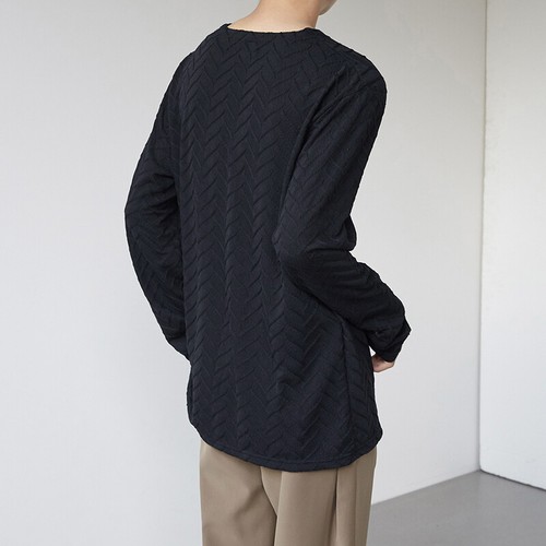 Mens Basic Tee Shirt Long Sleeve V Neck Loose Plain Tops O-Neck Blouses Pullover - Picture 10 of 14