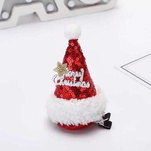 1pc Santa Hat Hair Clips Mini Christmas Hair Alligator Clip For