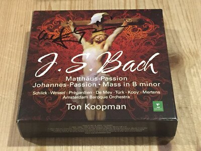 Signed by CHRISTOPH PREGARDIEN Bach Matthäus Passion KOOPMAN ERATO 7 CD Signiert