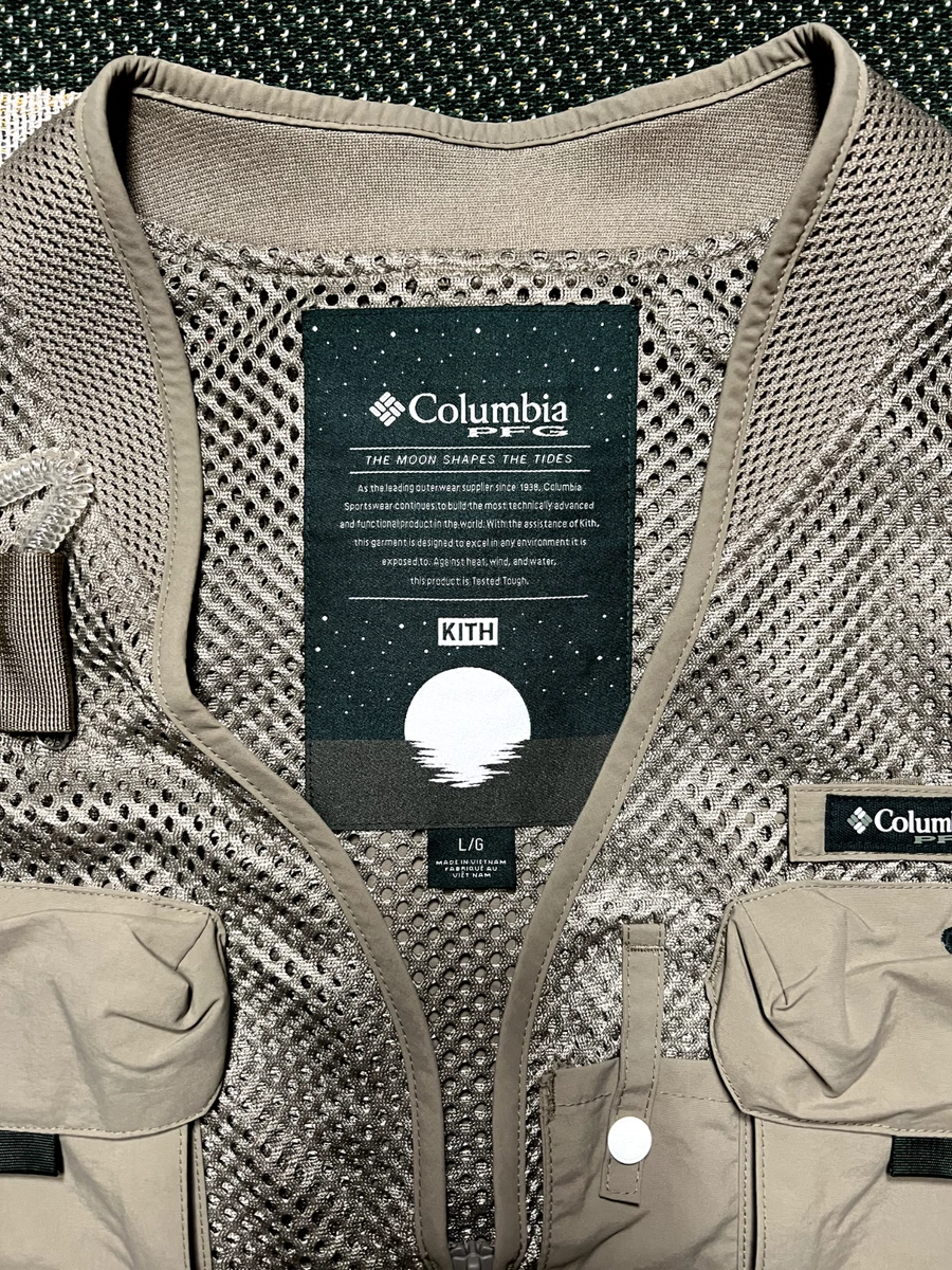 Kith x Columbia PFG Cool Creek Vest Pebble Size Large Brand New