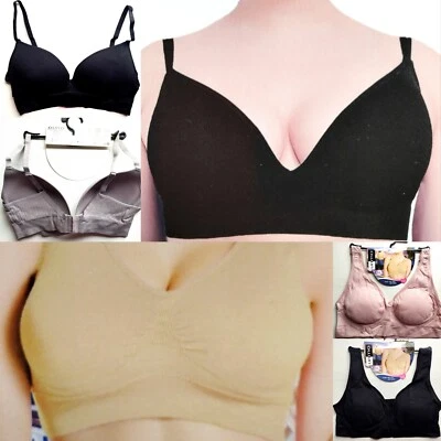 Damen  BH. Soft-Einlage .Fitness Bustier.  Schwarz; Haut; Weiß Gr.:XL;XXL;3XL - Bild 1 von 2