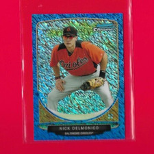 2013 Bowman Chrome Mini Blue Wave NICK DELMONICO Serial'd/250 Orioles #CC-BO5