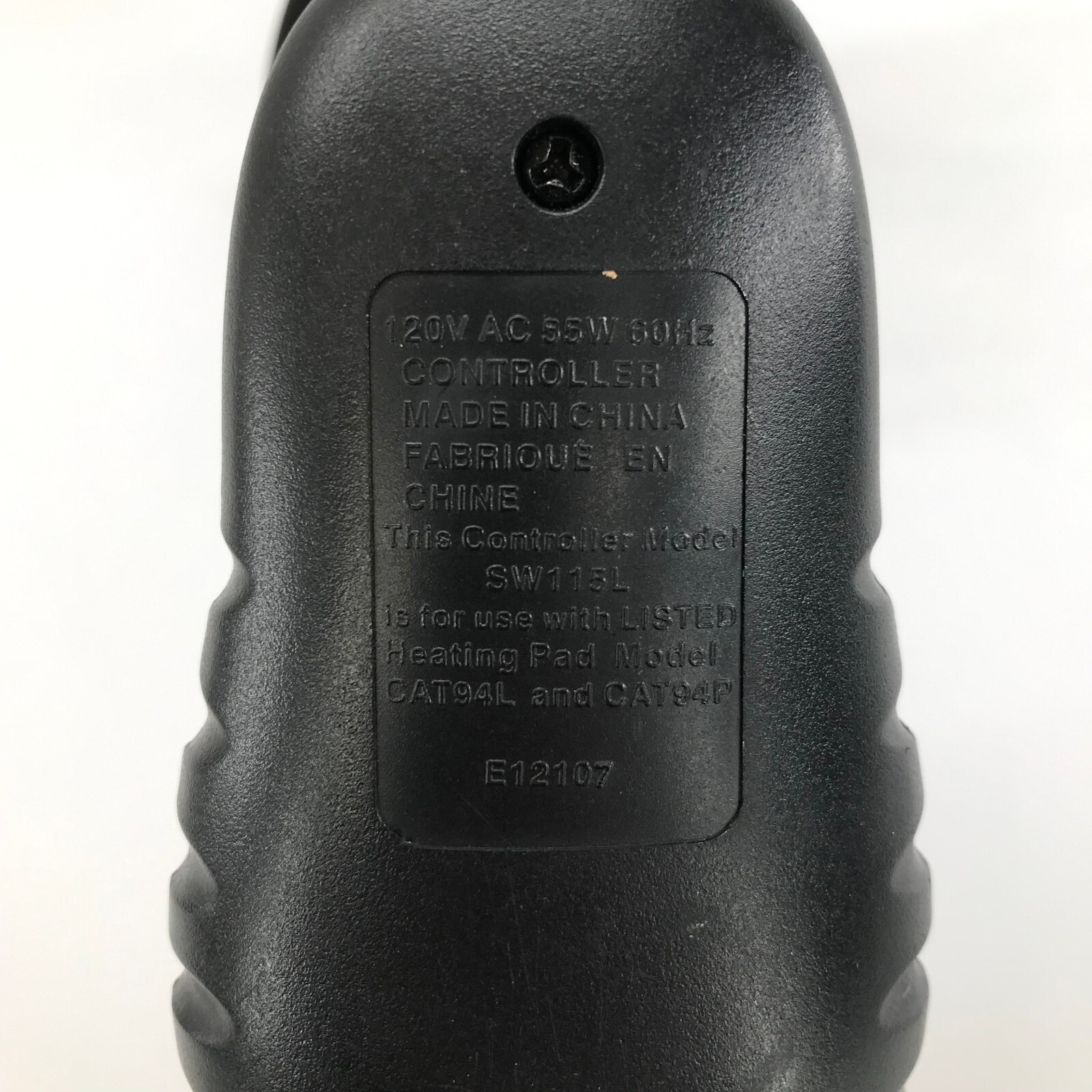 Sunbeam SW115L Prong Electric Heated Throw Blanket Controller Power