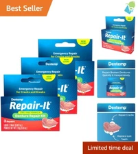 Pack of 3 Advanced Denture Repair Kit - Quick & Easy Fix for Broken Teeth