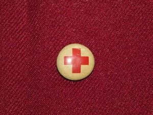 VINTAGE 5/8" ACROSS AMERICAN JUNIOR RED CROSS PIN