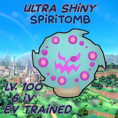 Pokemon Sword and Shield Shiny Spiritomb 6IV-EV Trained