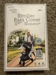 NIB MODERN BABY Stroller Rain Snow Windproof Cover Gray Universal MSRP $50