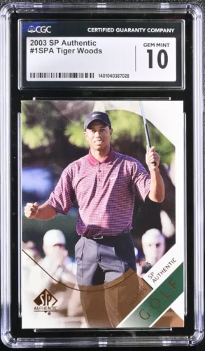 2003 Upper Deck SP Authentic #1SPA Tiger Woods CGC 10