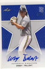 CASEY TALLENT 2020 Leaf Perfect Game PG Blue AUTO /15 CLEMSON