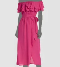 $138 Show Me Your Mumu Women's Pink Rosie Ruffled-Popover Dress Size XS