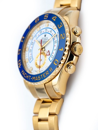 Rolex Yachtmaster II 44mm 18k Gelbgold Blau Keramiklünette Ref 116688 M Serie - Bild 3 von 13