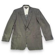 Vintage Tommy Hilfiger Tweed Sport Coat Mens 44L Brown Virgin Wool Made in USA