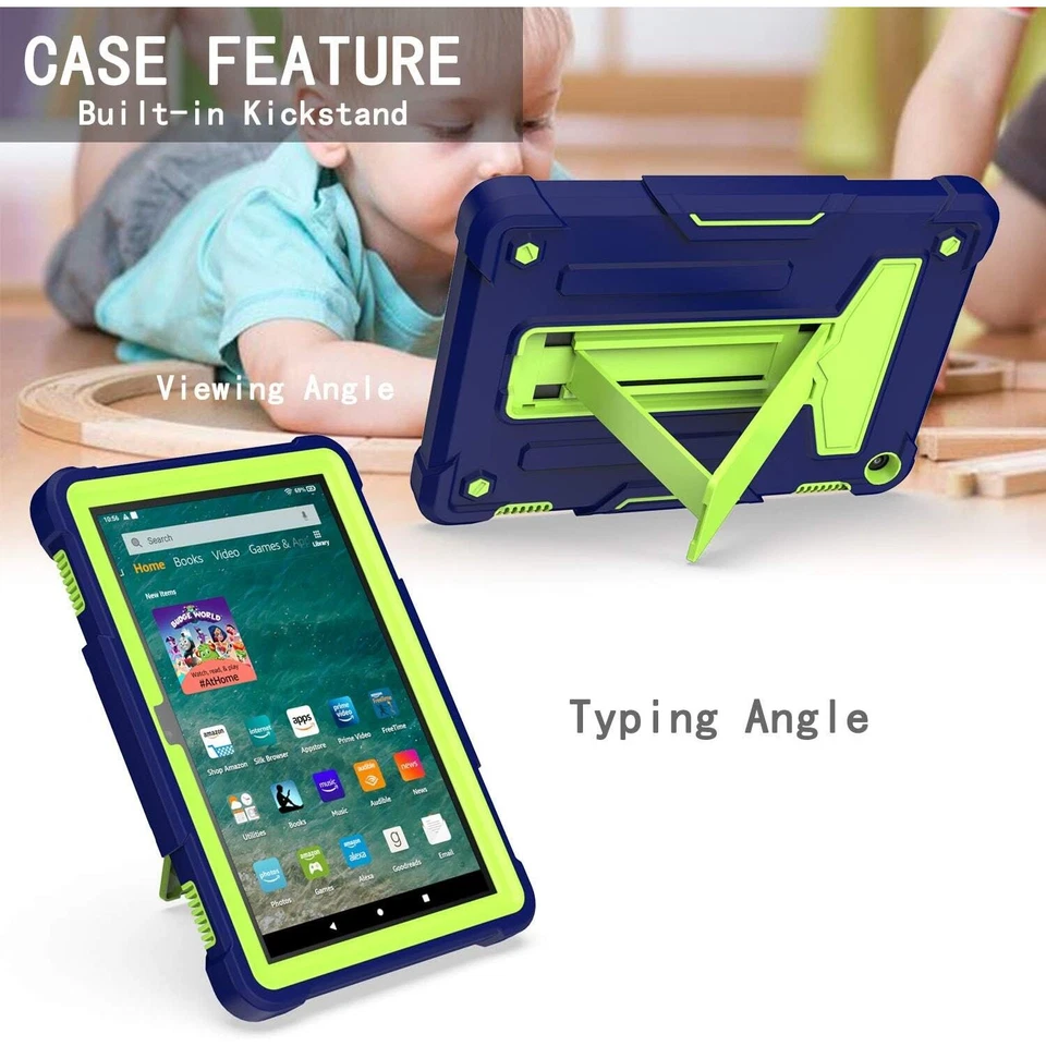 Case for Amazon Fire HD 8.0 2022, w/ Kickstand, Screen Protector & 2 Stylus Pens - Image 3 of 4
